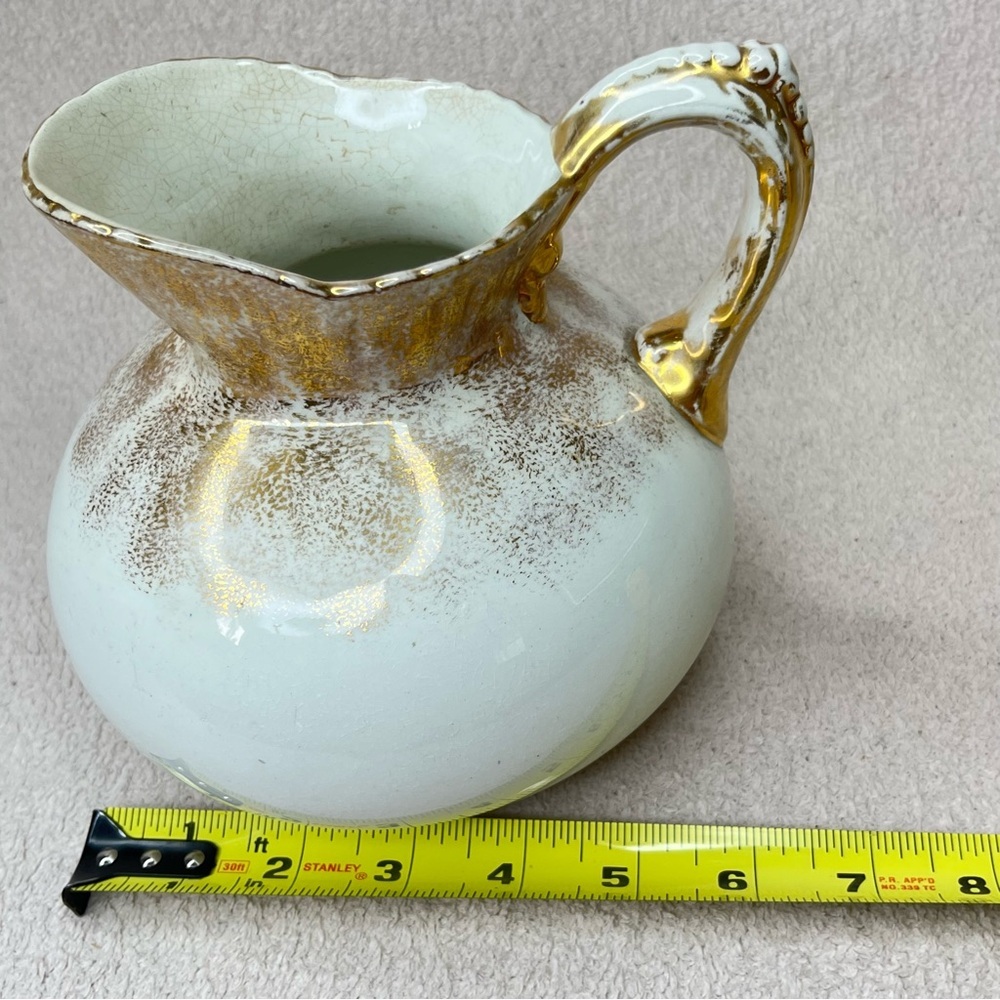Vintage China Water Pitcher-White/Gold Luster-Classic-French-Traditional-Formal - Picture 10 of 10